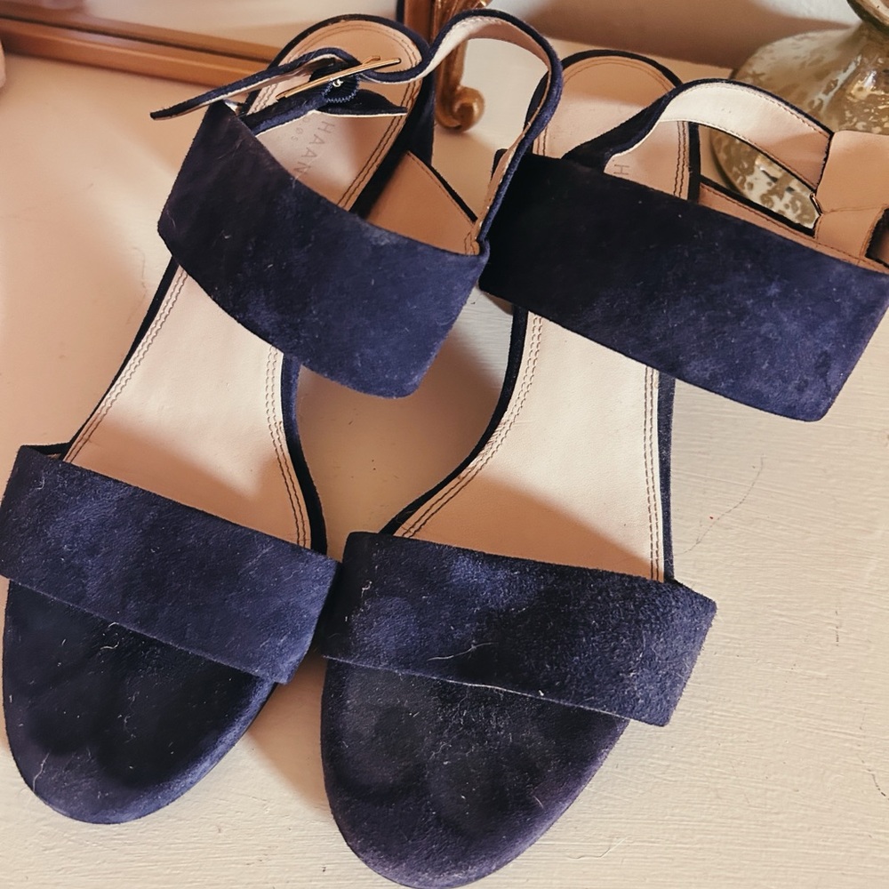 Cole Haan Navy Suede Sandals